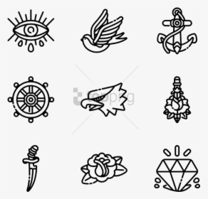 Old School Png - Old School Tattoo Icon, Transparent Png, Free Download