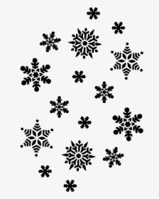 Clipart - Snow Falling Clipart Black And White, HD Png Download, Free Download