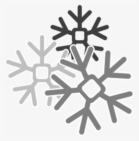 Gray Snowflakes Clip Art At Clker - Cartoon Snow Transparent Background, HD Png Download, Free Download