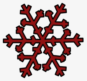 Snowflake Clipart Red - Transparent Background Snowflake Cartoon, HD Png Download, Free Download