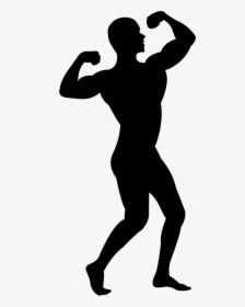Man Flexing His Muscles Silhouette Svg Png Icon Free - Silhouette Muscle Man Clipart, Transparent Png, Free Download