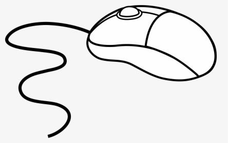 Black Computer Mouse Clip Art - Computer Mouse Coloring Page, HD Png Download, Free Download