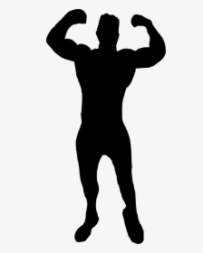 Muscle Man Bodybuilder Silhouette - Muscle Man Silhouette Png, Transparent Png, Free Download