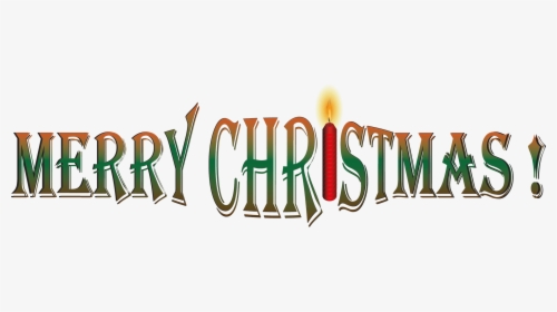 Merry Christmas Candle Text - Calligraphy, HD Png Download, Free Download
