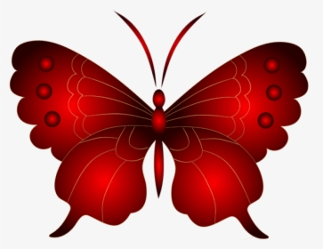 Free Png Download Decorative Red Butterfly Clipart - Red Butterfly Clip Art, Transparent Png, Free Download