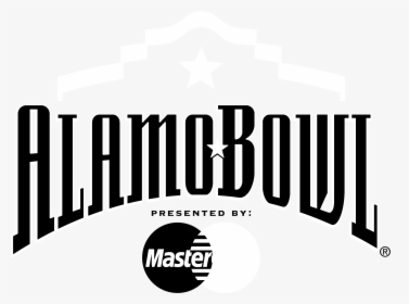 Alamo Bowl Presented By Mastercard Logo Black And White - Alamo Bowl, HD Png Download, Free Download