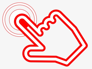 Finger Click Red Outline - 小手指, HD Png Download, Free Download