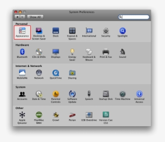 System Preferences - Mac Os X 10.5 System Preferences, HD Png Download, Free Download