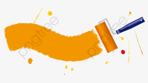Paint Brush Clipart Yellow - Paint Roller Brush Png, Transparent Png, Free Download