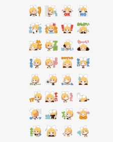Kagamine Rin Stickers - Kagamine Rin Line Stickers, HD Png Download, Free Download