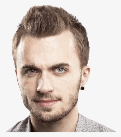 Squeezie Serious - Png Mans Face, Transparent Png, Free Download