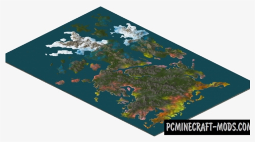 Large Island Map For Minecraft - Map, HD Png Download, Free Download