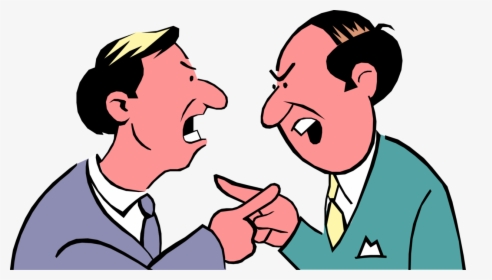 Vector Illustration Of Heated Argument Between Two - 2 Men Arguing Cartoon, HD Png Download, Free Download