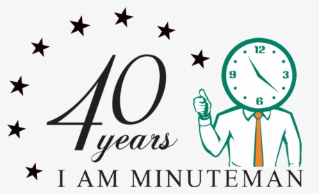 Minuteman Press 40th Anniversary - Minuteman Press Guy Logo, HD Png Download, Free Download
