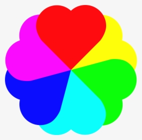 Heart Rainbow Picture - Colors Of The Rainbow Clipart, HD Png Download, Free Download