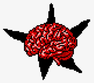 Pixel Art Brain , Transparent Cartoons - Build A Brain In Minecraft, HD Png Download, Free Download