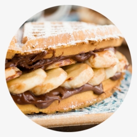 Waffle Banana Chocolate Sandwich, HD Png Download, Free Download