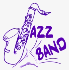 Jazz Band Musical Ensemble Clip Art - Jazz Instruments Drawing, HD Png Download, Free Download