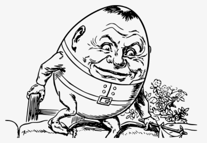 Humpty Dumpty Line Drawing, HD Png Download, Free Download