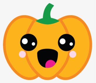 Calabaza Kawaii Png - Pumpkin Emoji, Transparent Png, Free Download