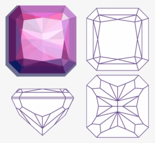 Radiant Cut Diamond Outline, HD Png Download, Free Download