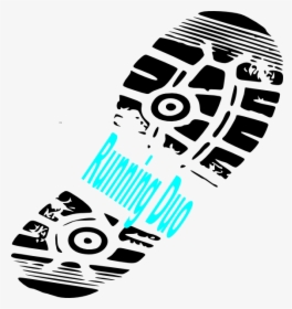 Running Shoe Print Running Duo Clip Art - Running Shoe Clipart Free, HD Png Download, Free Download