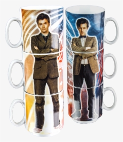 10th & 11th Doctor Stacked Mugs - Doctor Who Cups, HD Png Download, Free Download