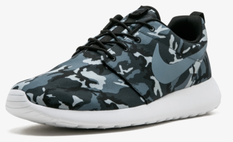 Nike Roshe Run Print Running Shoes Black/bl Grpht/white/grey - Skate Shoe, HD Png Download, Free Download