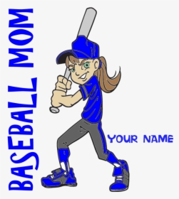 Personalized Baseball Mom Throw Blanket Clipart , Png - Cartoon, Transparent Png, Free Download