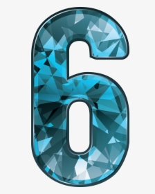 Blue Crystal Number Png - Number Clipart Blue, Transparent Png, Free Download