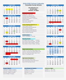 Escambia County School Calendar 2019, HD Png Download, Free Download