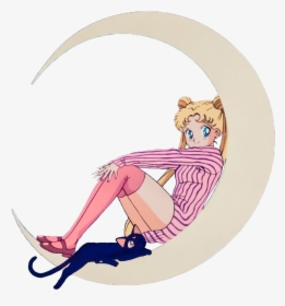 #tumblr #sailormoon #cat #cats #manga #sticker #stickers - Cartoon, HD Png Download, Free Download