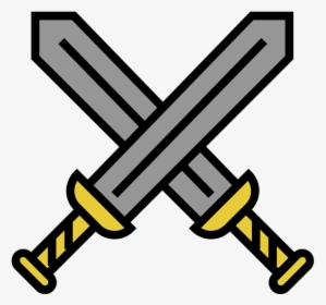Crossed Swords Black And White Png, Transparent Png, Free Download