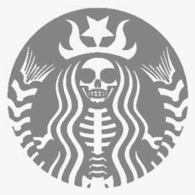 Starbucks, Halloween, And Black Image - Starbucks Skull Logo, HD Png Download, Free Download