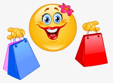 Shopping Bag Emoji 78 Decal - Smiley Face Shopping, HD Png Download, Free Download