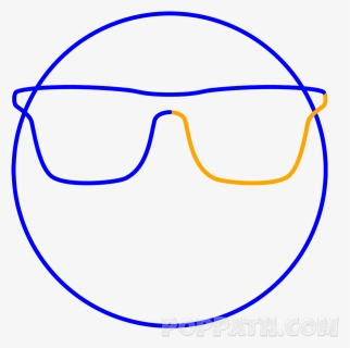 How To Draw A Sunglasses Emoji Pop - Drawing, HD Png Download, Free Download