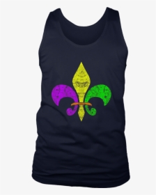 Fleur De Lis Mardi Gras New Orleans Funny Top T-shirt - T-shirt, HD Png Download, Free Download