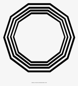 Decagon Coloring Page - Decagone Esoterisme, HD Png Download, Free Download