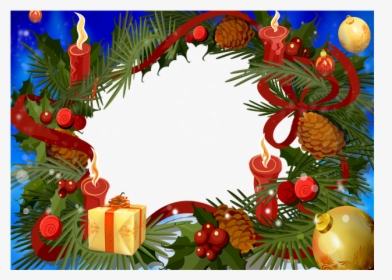 Marcos Para Fotos De Navidad - Christmas Frame Template Photoshop, HD Png Download, Free Download