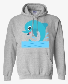 Happy Dolphin Emoji Hoodie - Hoodie Left Chest Logo, HD Png Download, Free Download