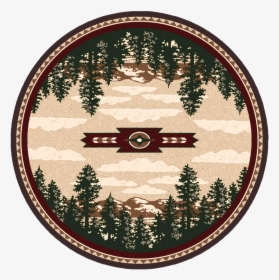 Autumn Point/wine Round Rug By American Dakota - Circle, HD Png Download, Free Download