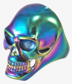 Multicolor Skull Ring Stainless Steel 316l - Skull, HD Png Download, Free Download