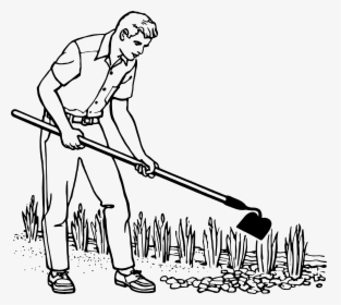 Clip Art Man Gardening Clipart - Gardener Clipart Black And White, HD Png Download, Free Download