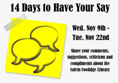 14 Days To Have Your Say - Perhijam, HD Png Download, Free Download