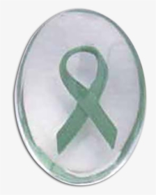 Green Awareness Ribbon Smooth Worry Stone - Cross, HD Png Download, Free Download