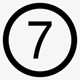 Number Seven In A Circle - Dry Clean Icon Png, Transparent Png, Free Download
