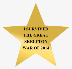 I Survived The Great Skeleton War Of 2014 Yellow Text - Tried So Hard Star, HD Png Download, Free Download