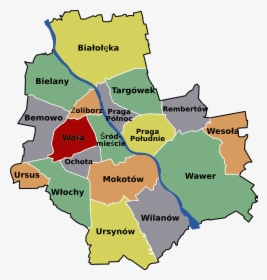 74, Warsaw, Poland, Png V - Map Warsaw, Transparent Png, Free Download