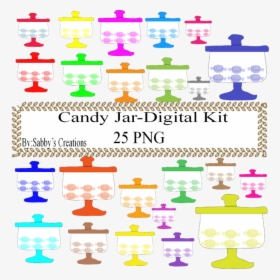 Color Candy Jar Digital Kit Digital Paper Digital Clipart, HD Png Download, Free Download