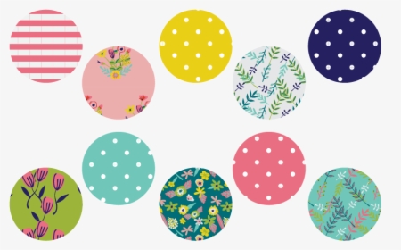 Bright Floral Digital Paper Example Image - Circle, HD Png Download, Free Download